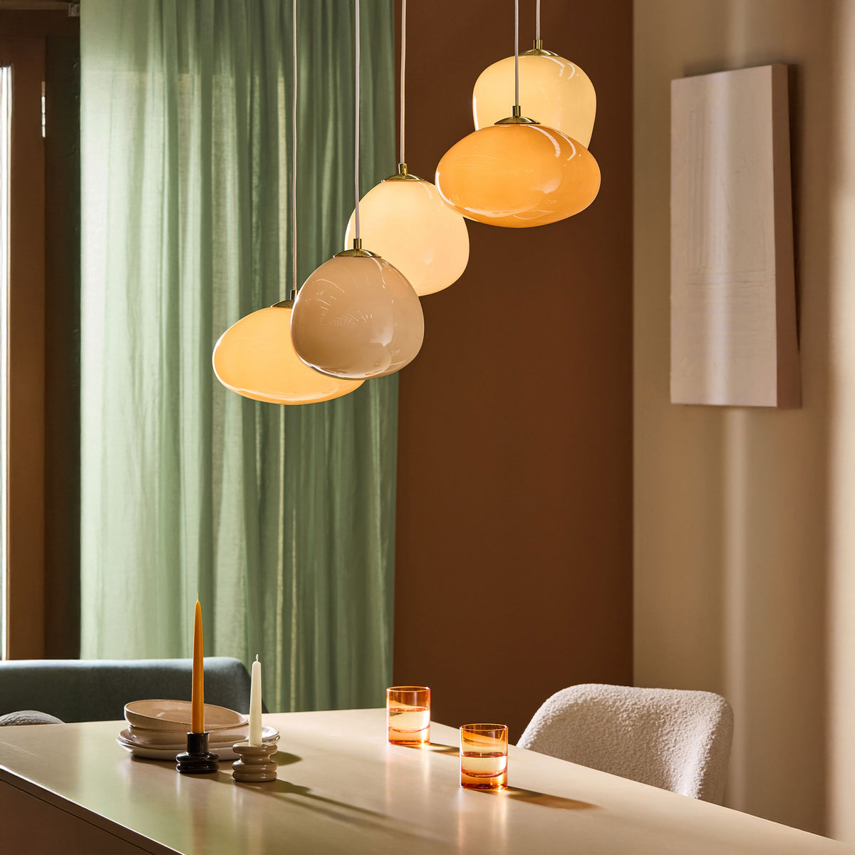 MADE Adrianne Neutral - Pendant Ceiling Light, 5 Light