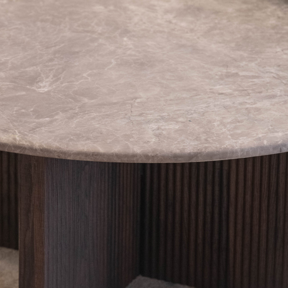 Banyu - Marble Effect Coffee Tables, Set of 2 - Item as Pictured