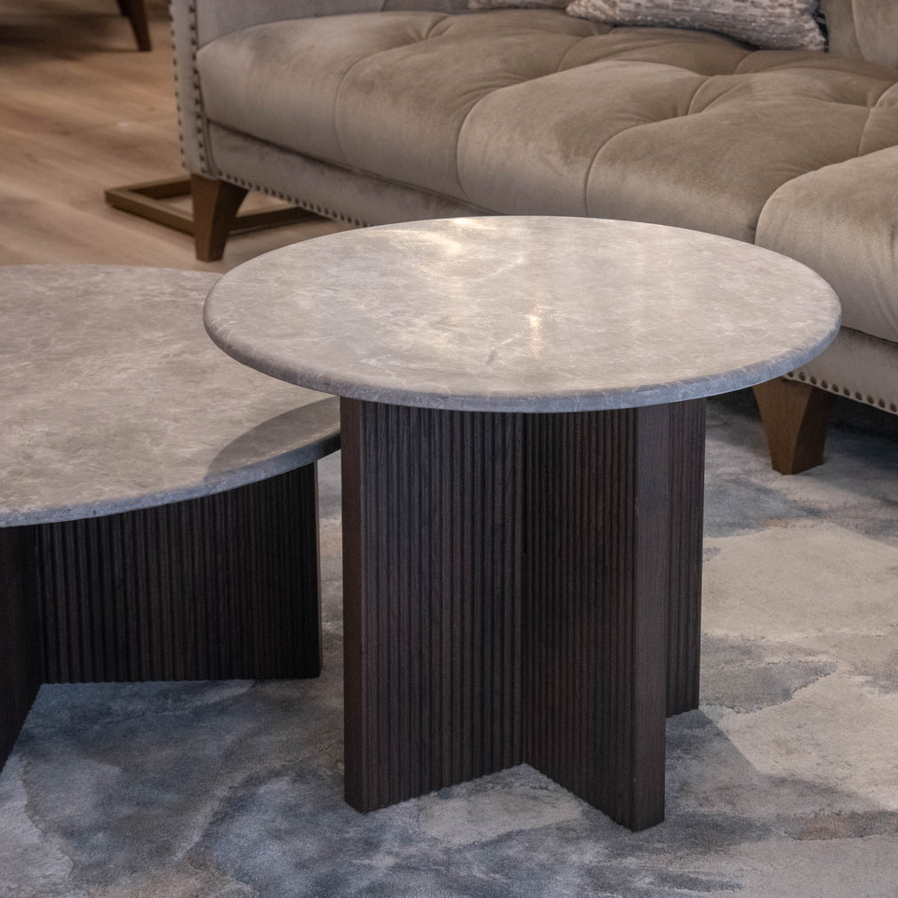 Banyu - Marble Effect Coffee Tables, Set of 2 - Item as Pictured