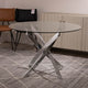 Puzzle - Round Glass Dining Table - Item as Pictured