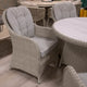 Pebble Beach - 4 Seat Round Garden Dining Set & Dining Table - Item as Pictured