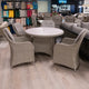 Pebble Beach - 4 Seat Round Garden Dining Set & Dining Table - Item as Pictured