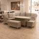 Pebble Beach - Corner Garden Sofa Dining Set With Rising Table & Ice Bucket - Item as Pictured