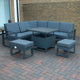 Mustique - Small Garden Corner Dining Set & Rising Table - Item as Pictured