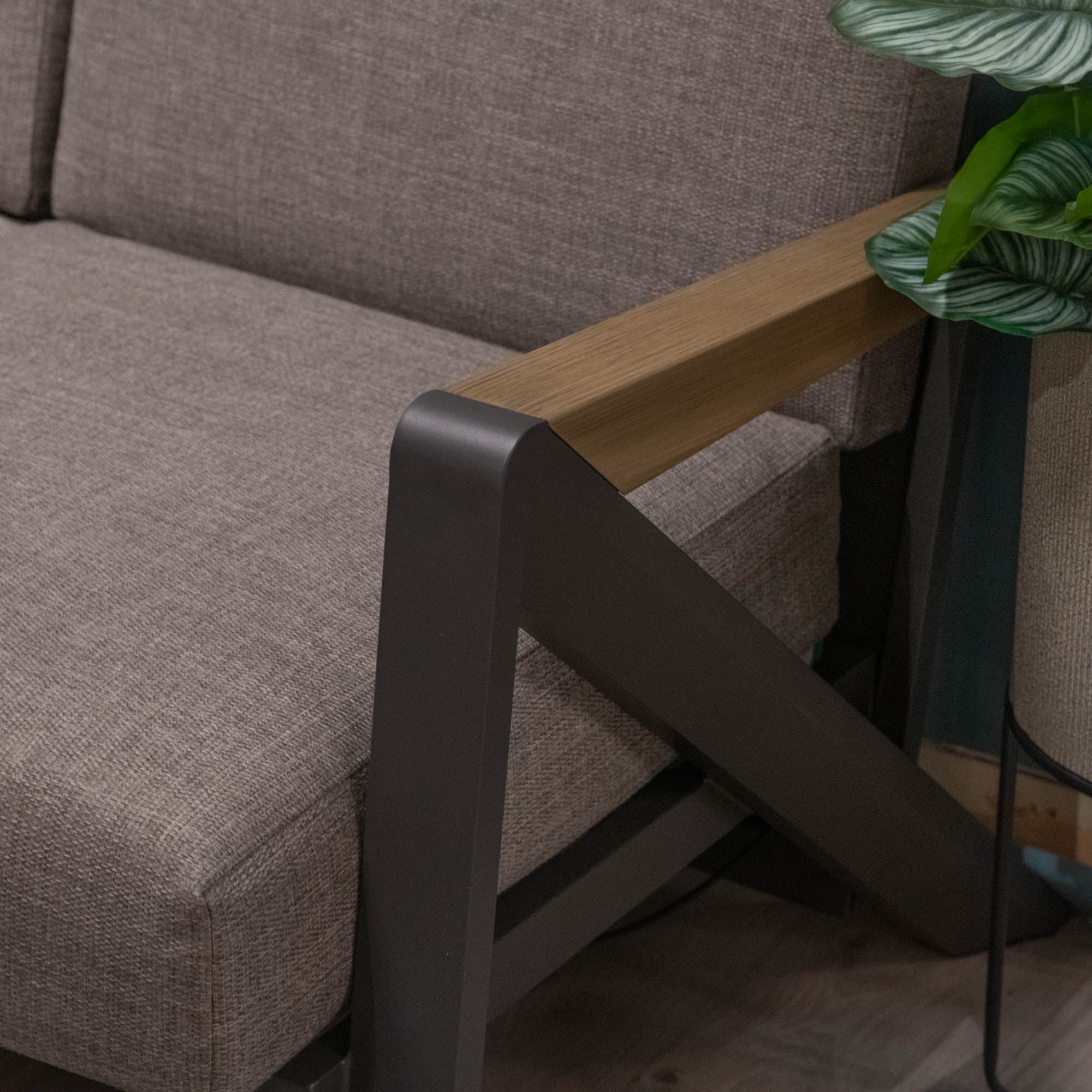 Tahiti - High Back Corner Garden Dining Set with Rising Table - Item as Pictured