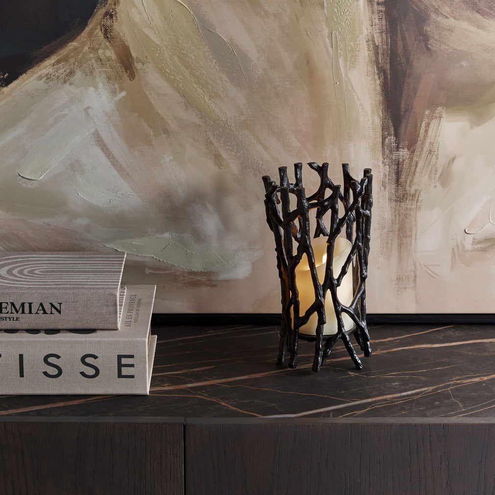 Twig - Pillar Candle Holder, Black