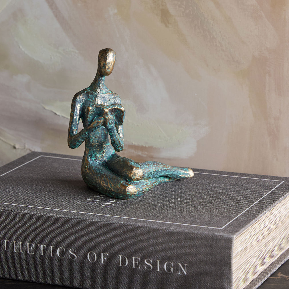 Echoes of the Heart - Verdigris Sculpture
