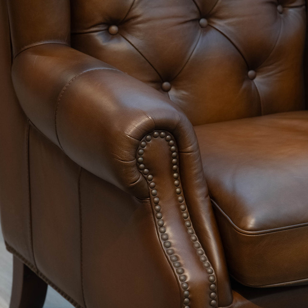 Churchill - Wing Chair, Leather - Item as Pictured