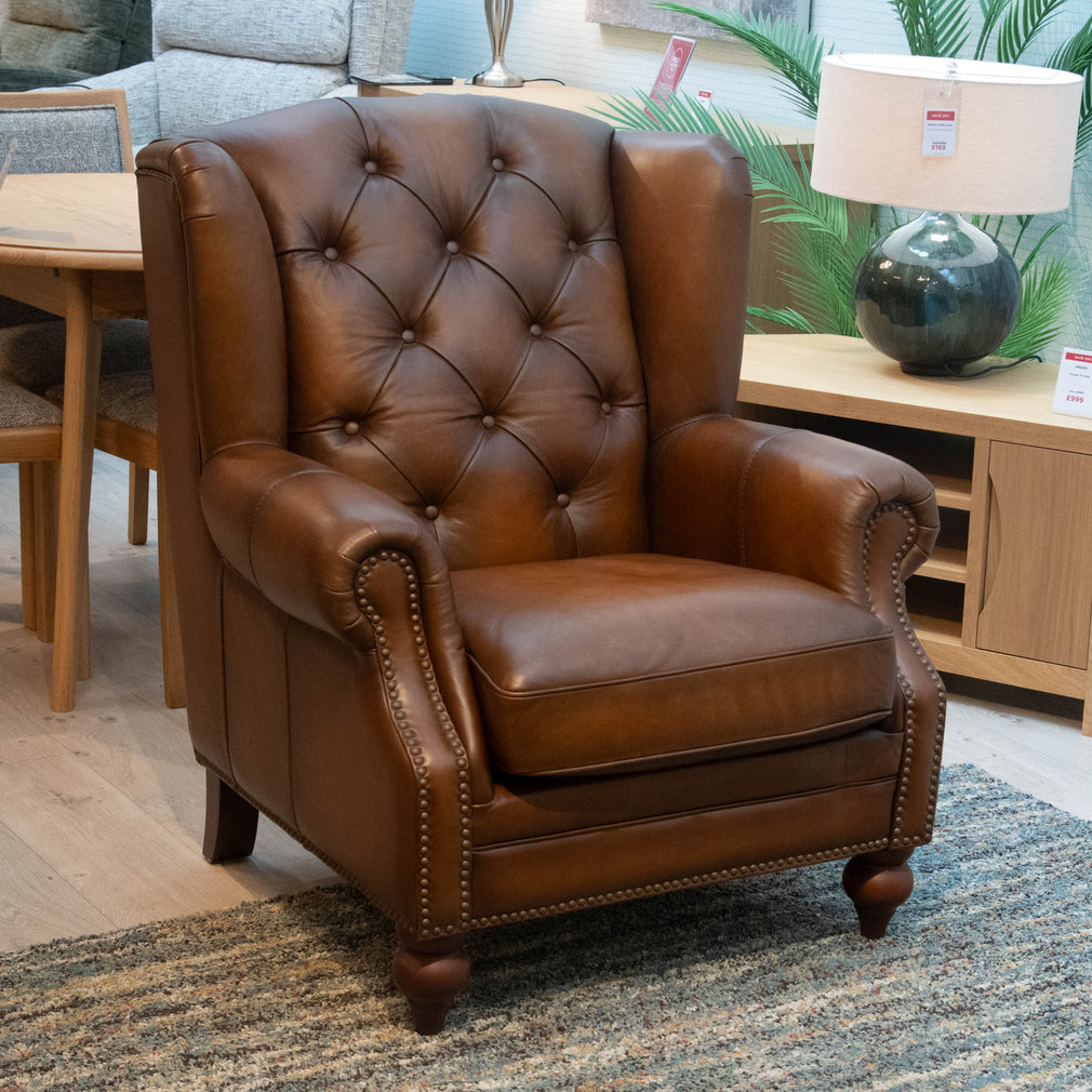 Churchill - Wing Chair, Leather - Item as Pictured