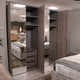 Stratus - 4 Door Wardrobe With 2 Mirrors & Interior Drawer - Item As Pictured