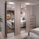 Stratus - 4 Door Wardrobe With 2 Mirrors & Interior Drawer - Item As Pictured