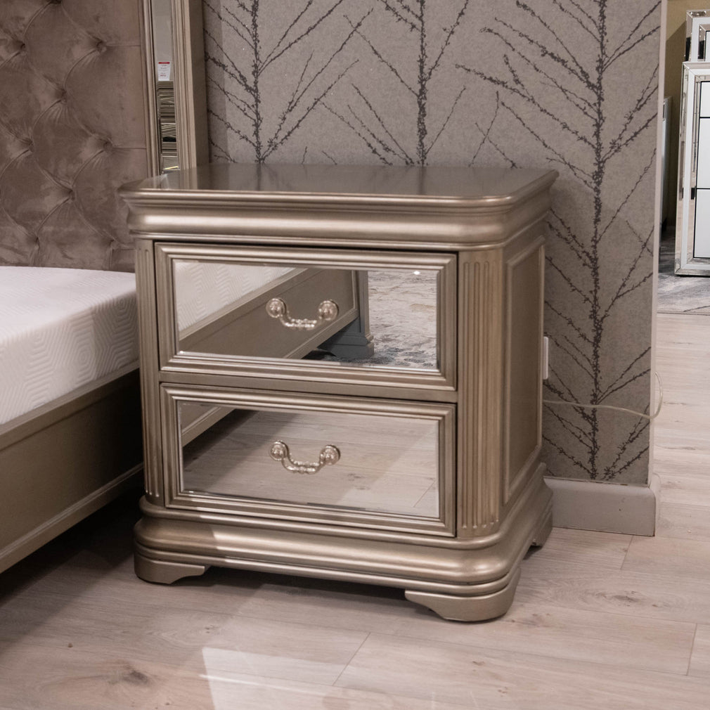 Royale - 2 Drawer Bedside Table - Item as Pictured
