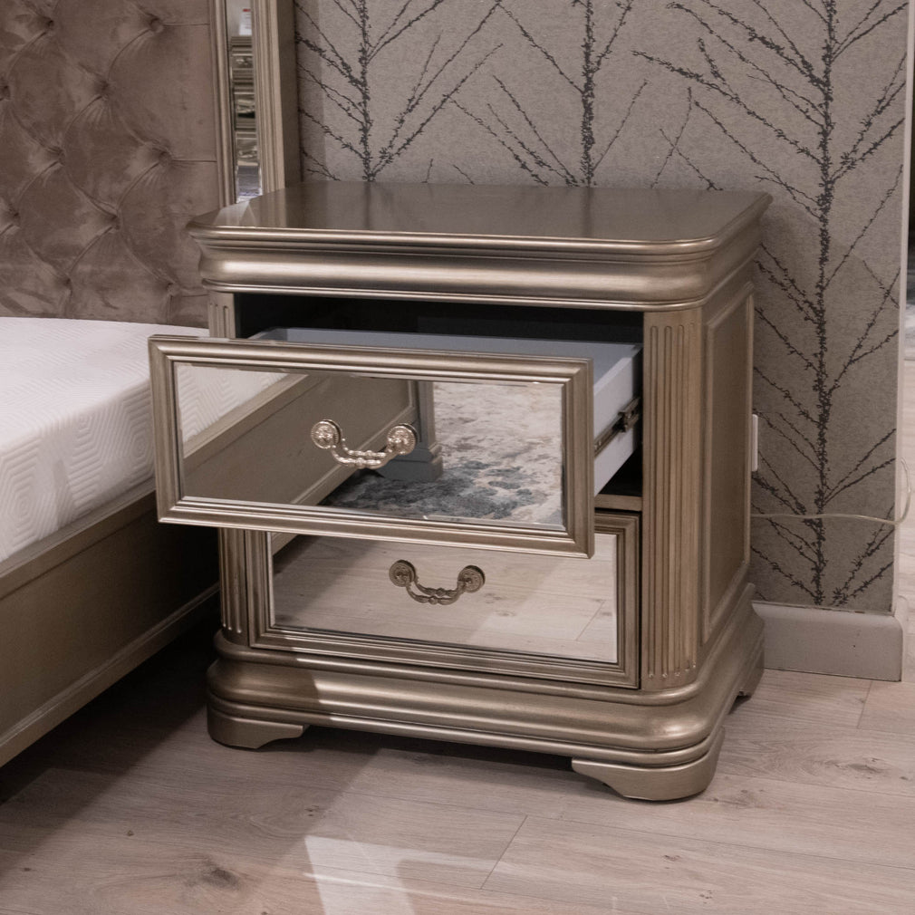 Royale - 2 Drawer Bedside Table - Item as Pictured