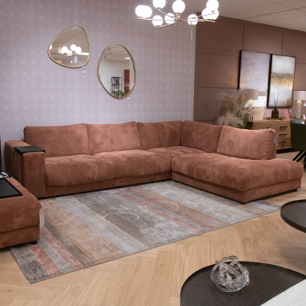 Domino - RHF Corner Sofa, Fabric - Item as Pictured