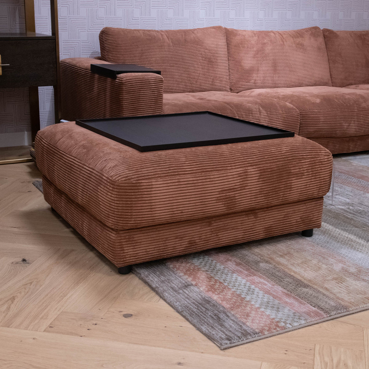 Domino - Footstool, Fabric - Item as Pictured