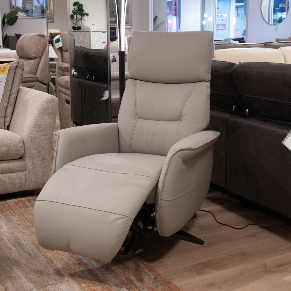 Oregon - Swivel Accent Recliner Chair, Leather - Item as Pictured