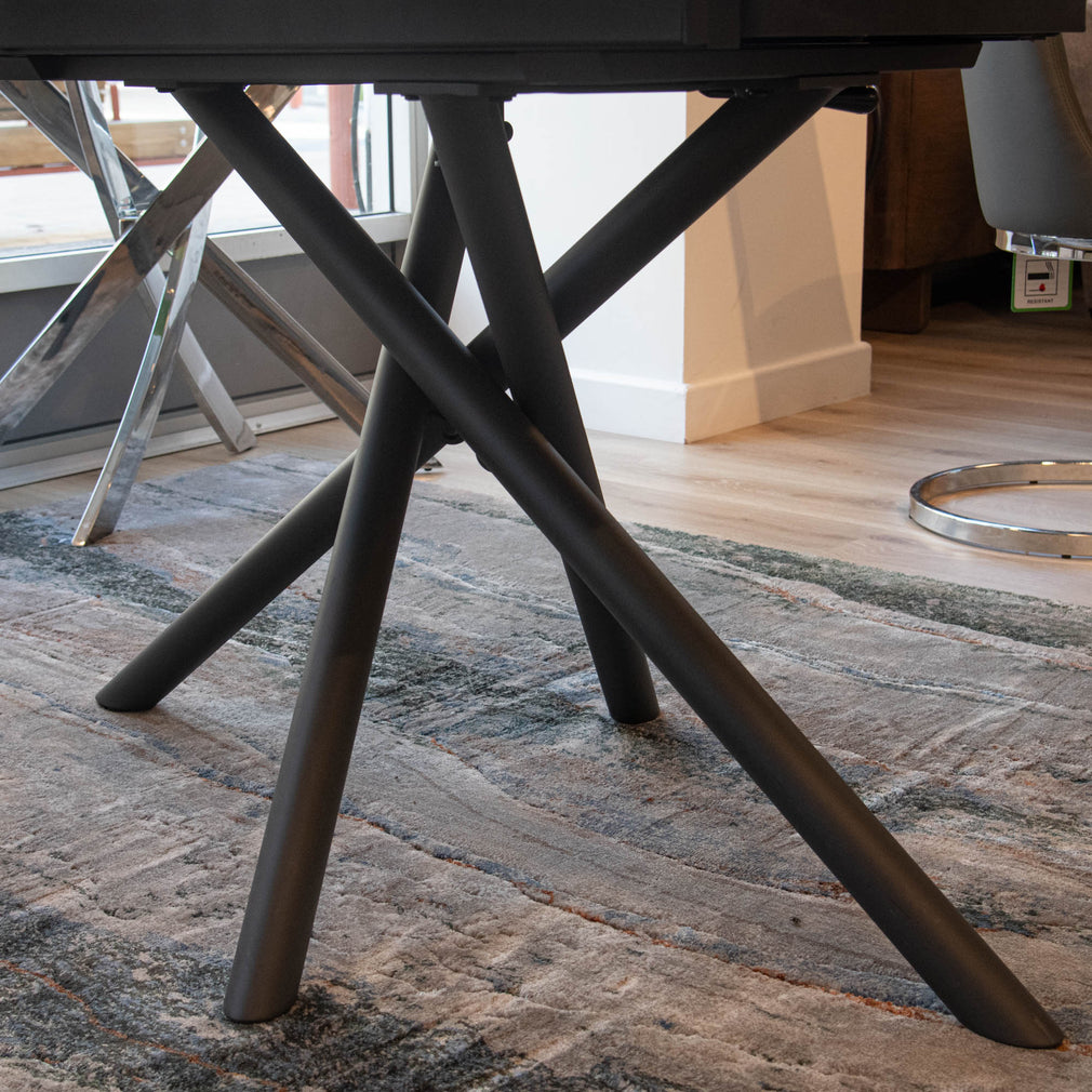 Athena - Extending Dining Table, White Ceramic Top - Item As Pictured