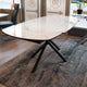 Athena - Extending Dining Table, White Ceramic Top - Item As Pictured