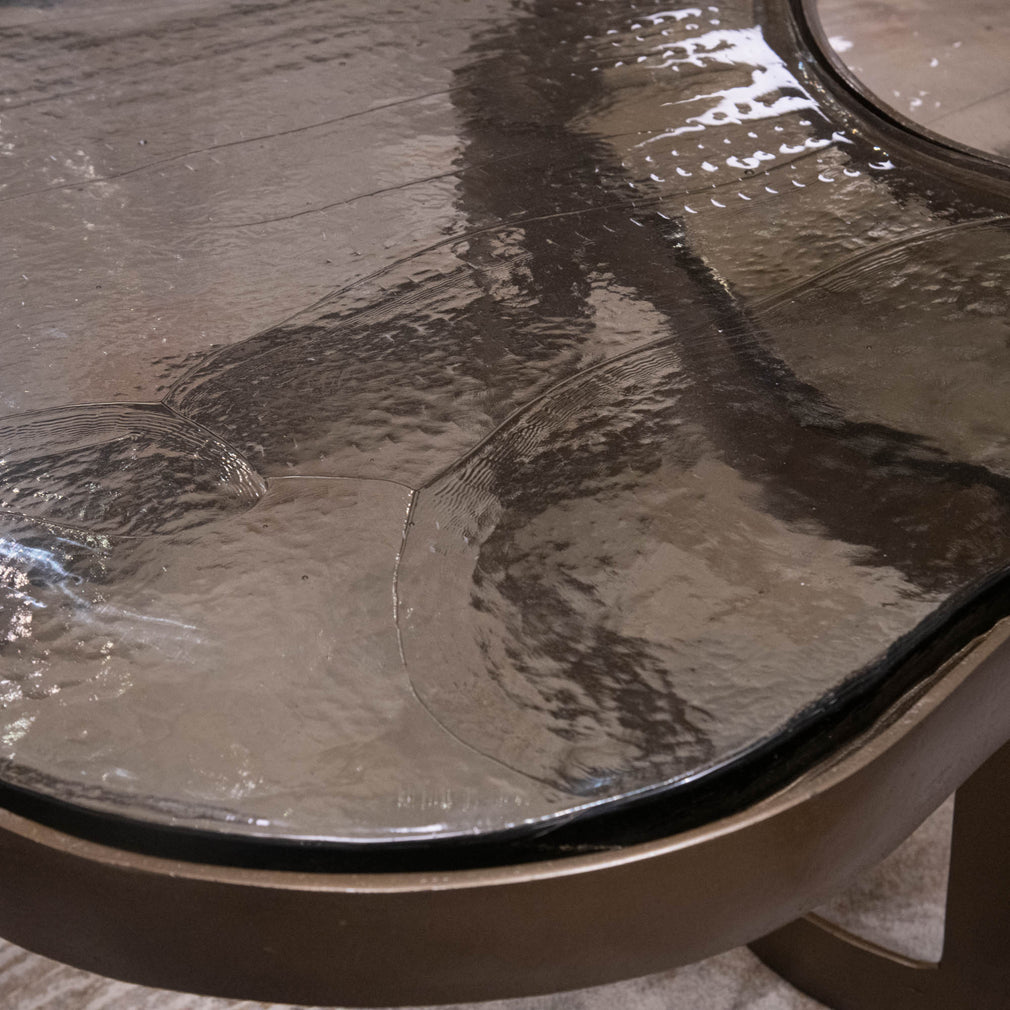 Haze - Antique Brass Coffee Tables, Set Of 2 - Item as Pictured