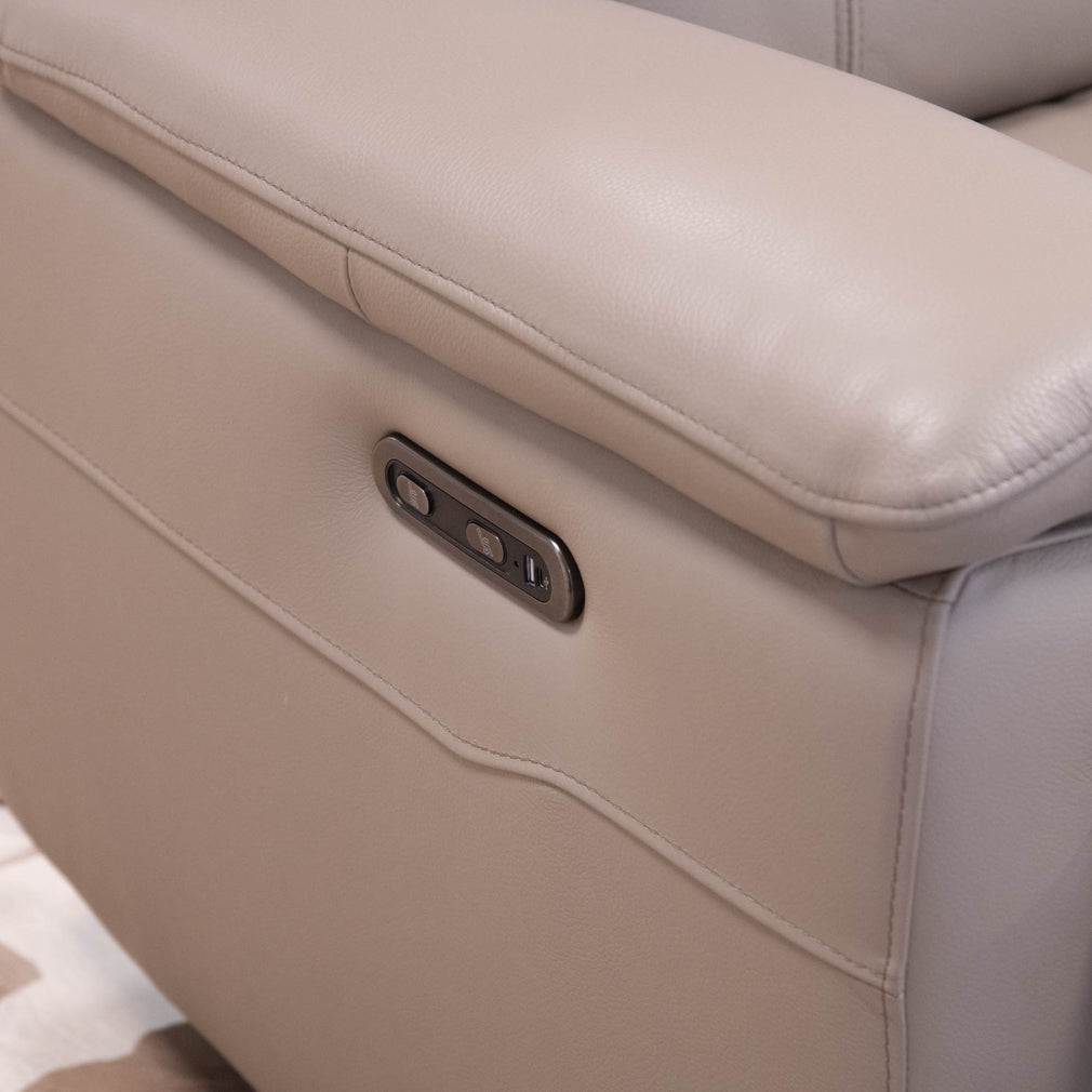 Linara - 3 Seat Power Recliner Sofa, Leather - Item as Pictured
