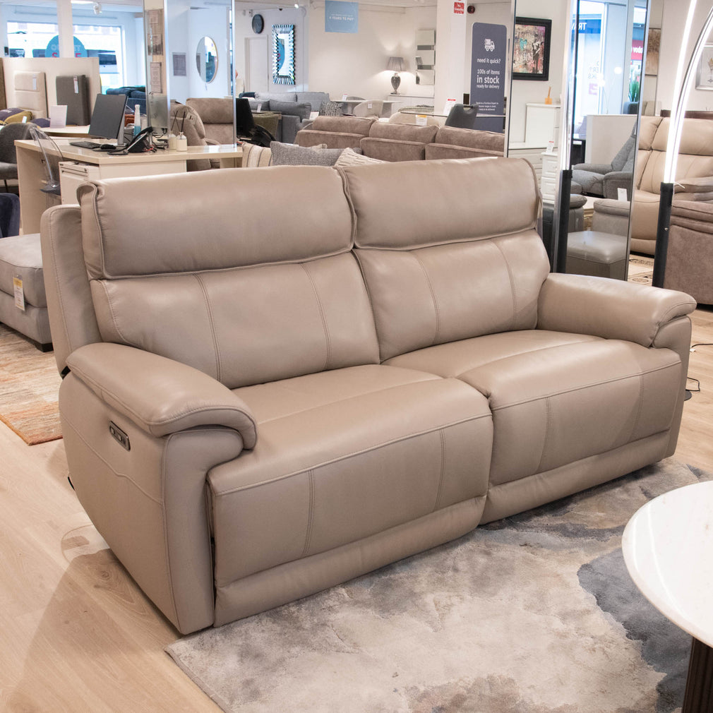 Linara - 3 Seat Power Recliner Sofa, Leather - Item as Pictured