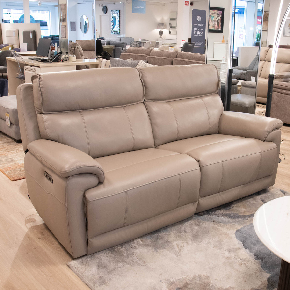 Linara - 3 Seat Power Recliner Sofa, Leather - Item as Pictured