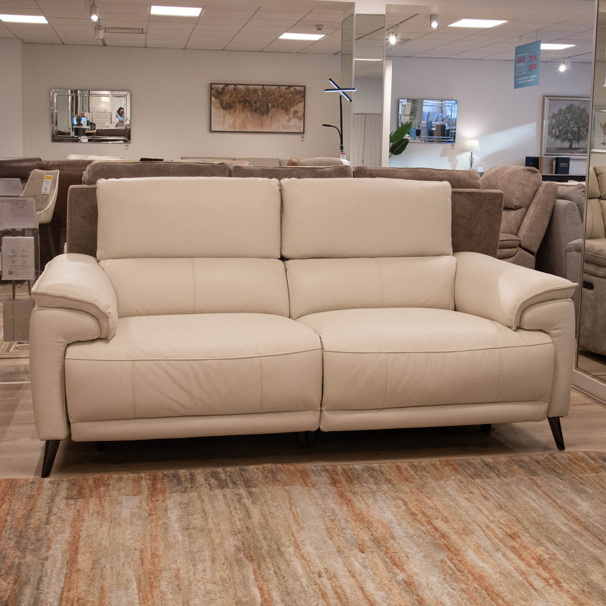 Haymarket - 3 Seat Power Recliner Sofa, Leather - Item as Pictured