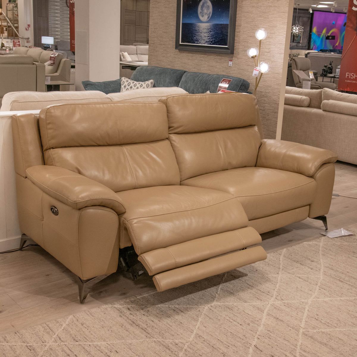 Muira - 2.5 Seater Sofa With 2 Power Recliners, Leather - Item As Pictured