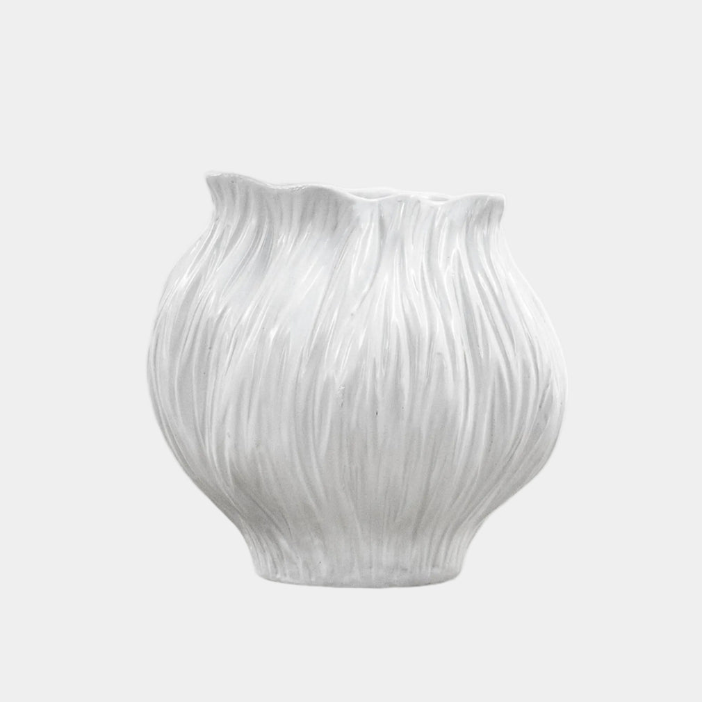 Flora - Clay Vase, White