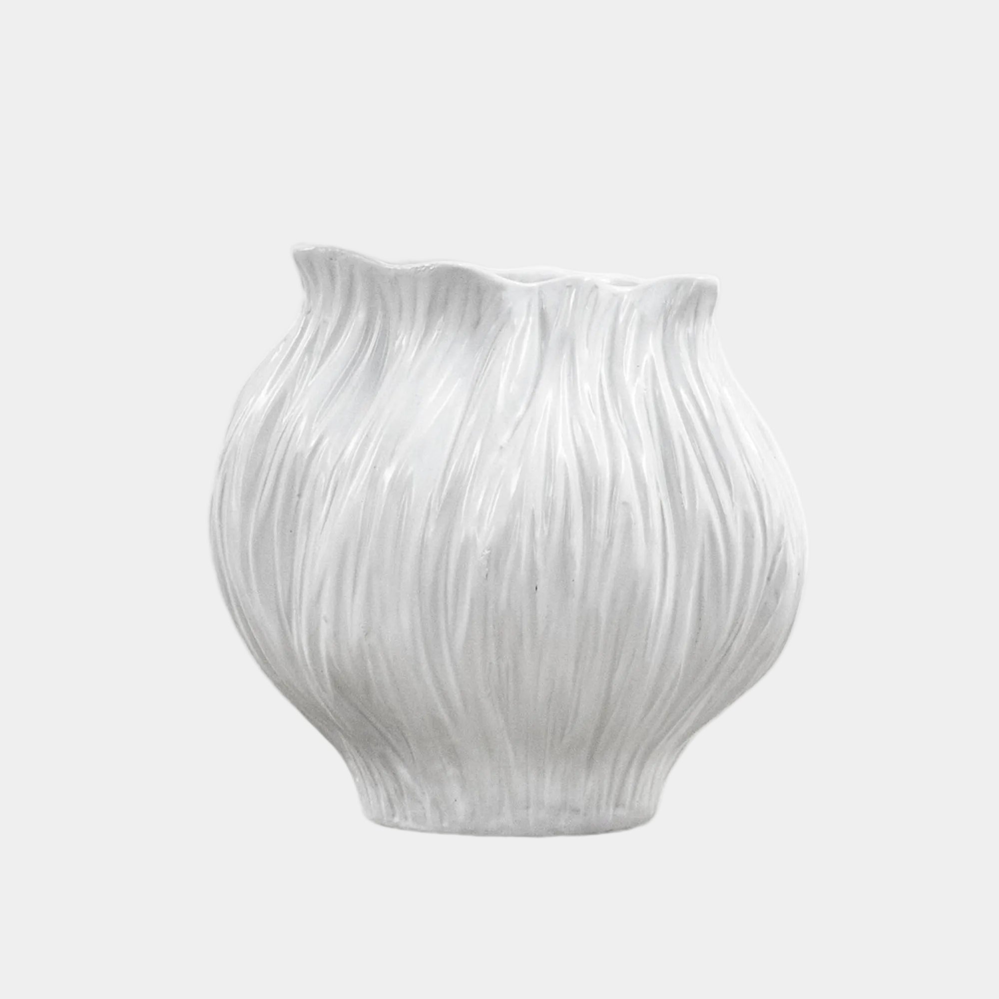 Flora - Clay Vase, White