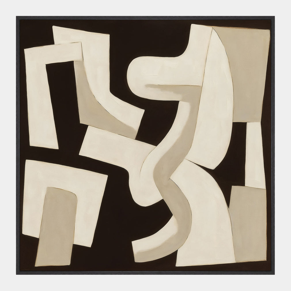 Latte & Linen - Framed Canvas Wall Art