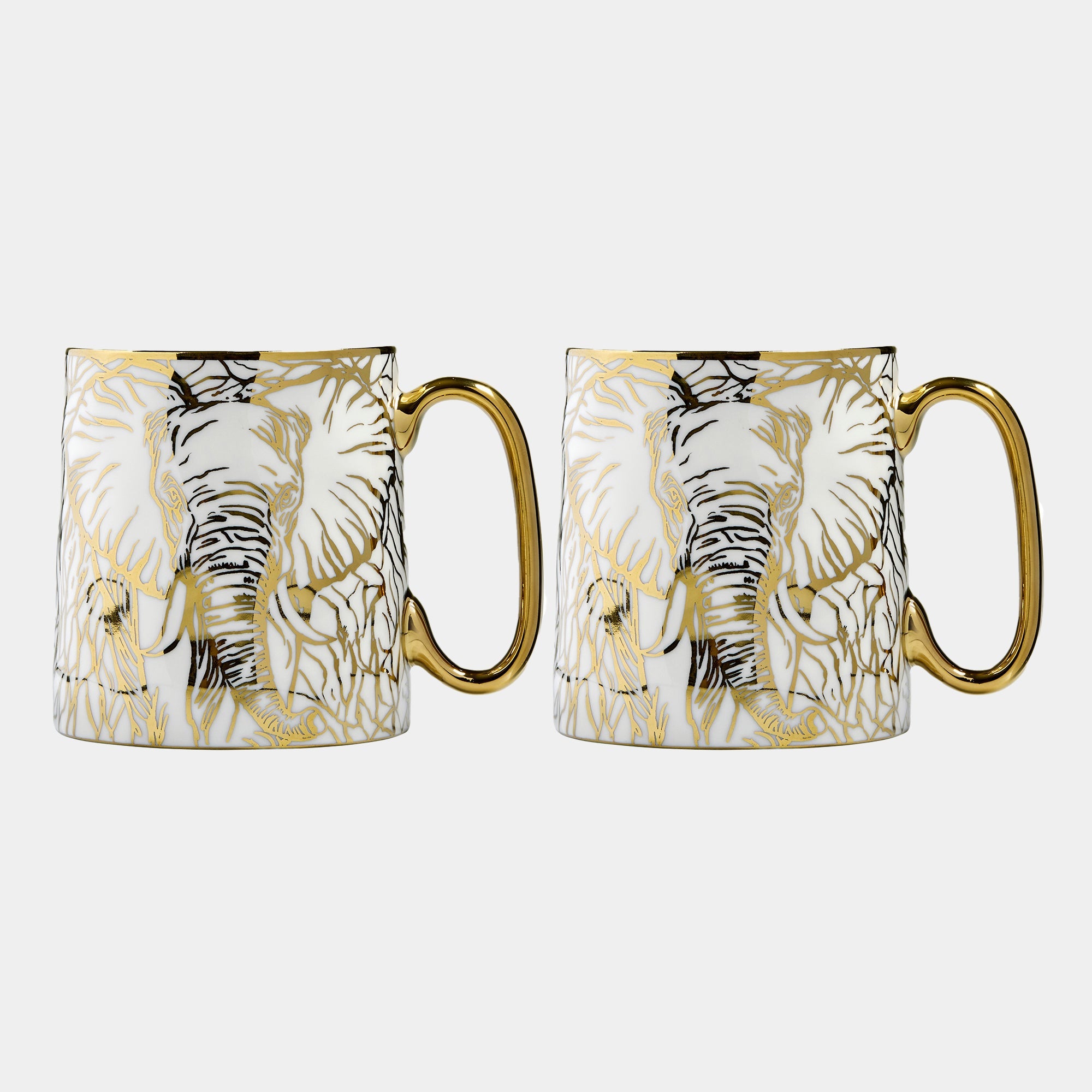 Animal Mug - Elephant, Set of 2