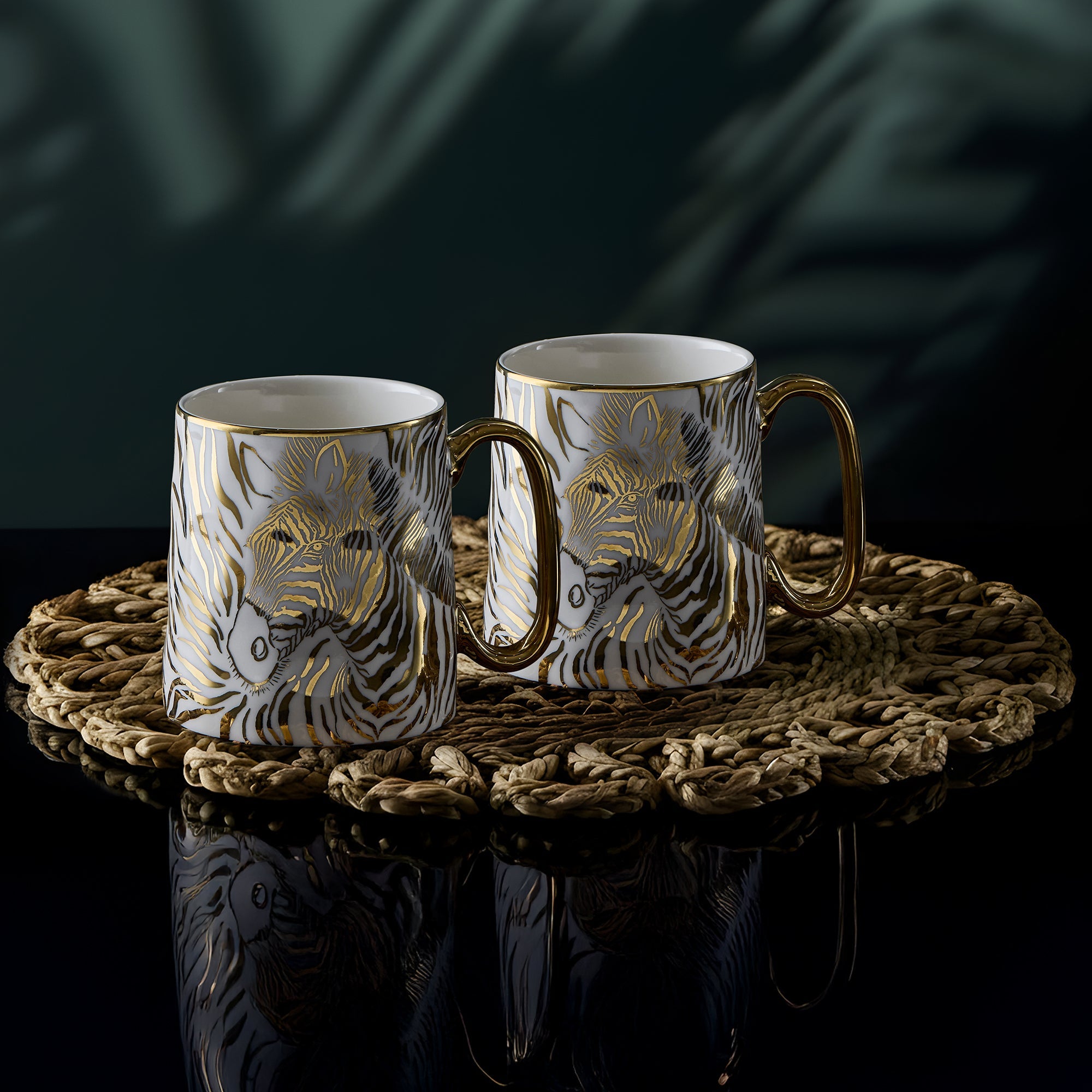 Animal Mug - Zebra, Set of 2