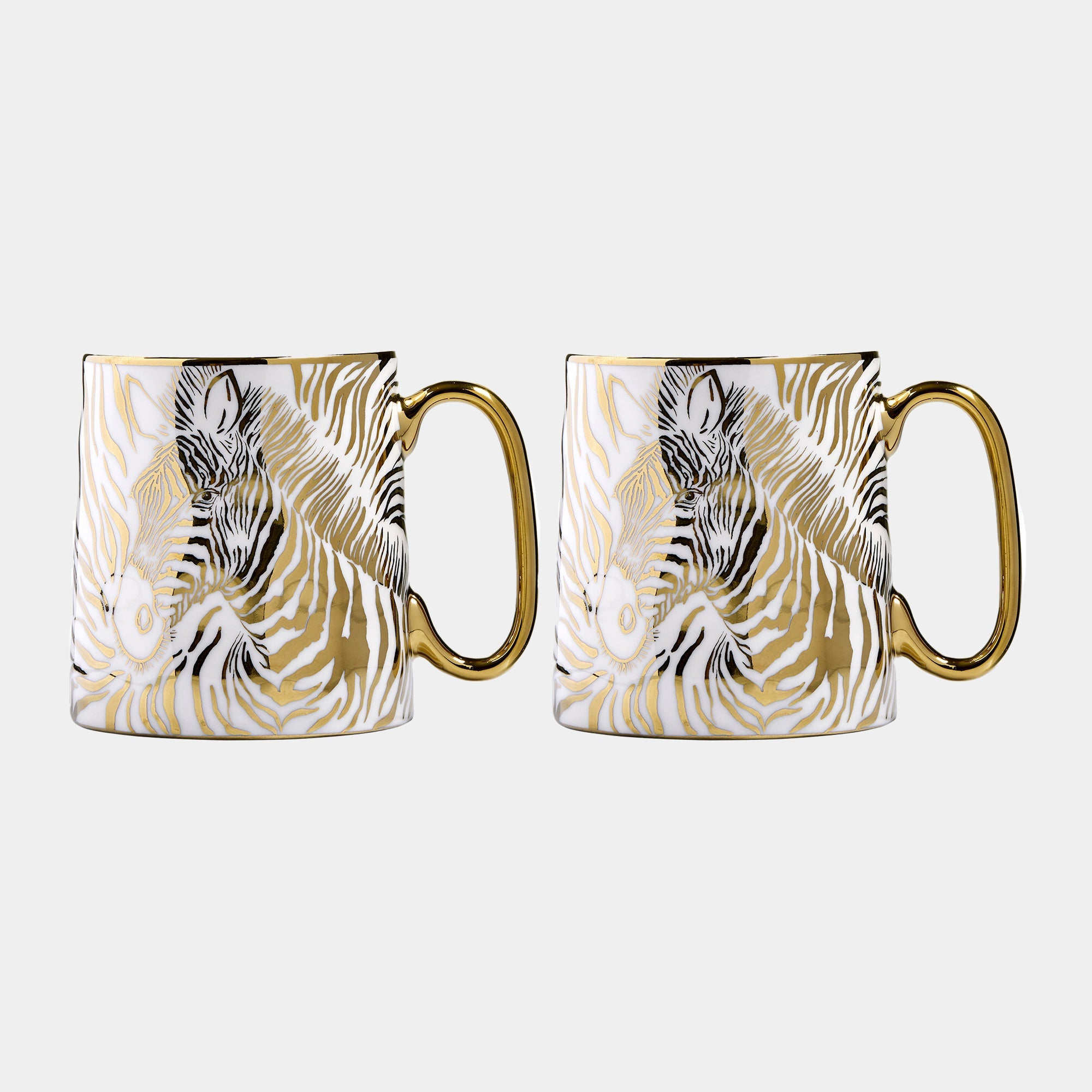 Animal Mug - Zebra, Set of 2