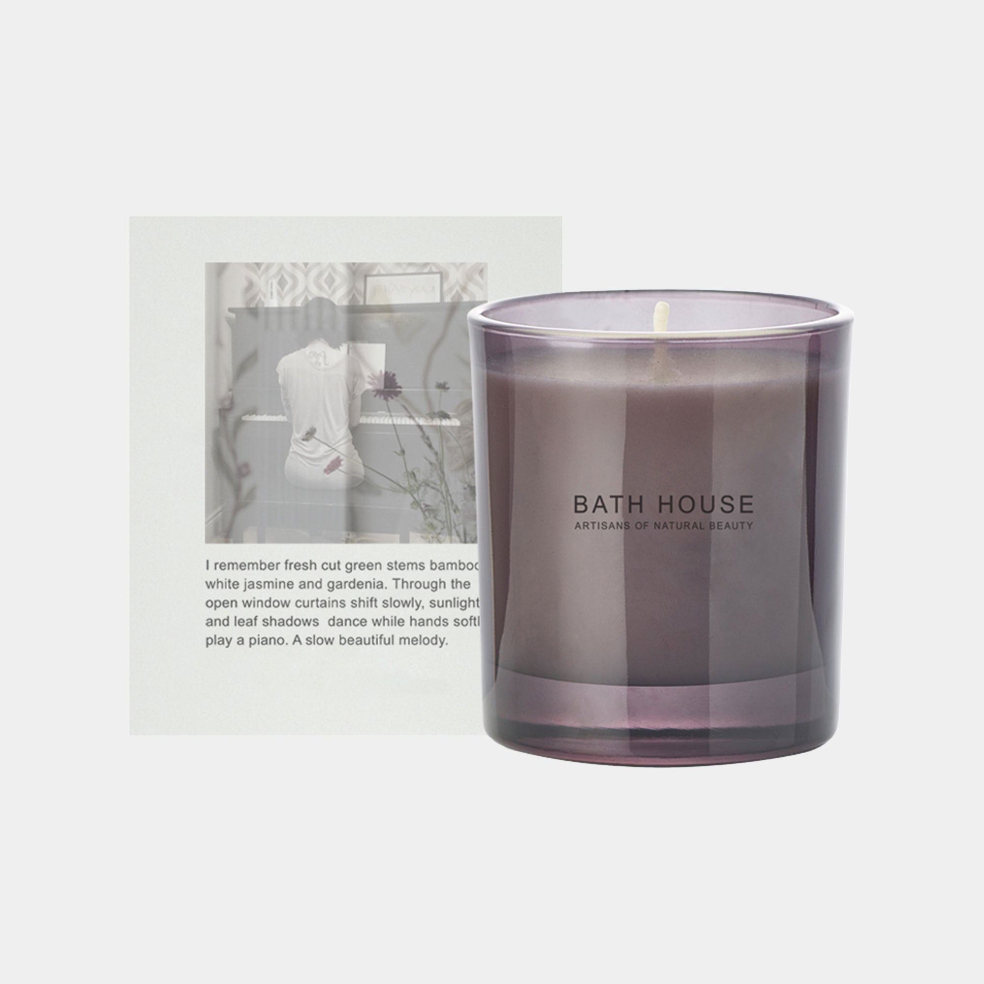 Bath House - Bamboo & Jasmine Scented Candle 200g