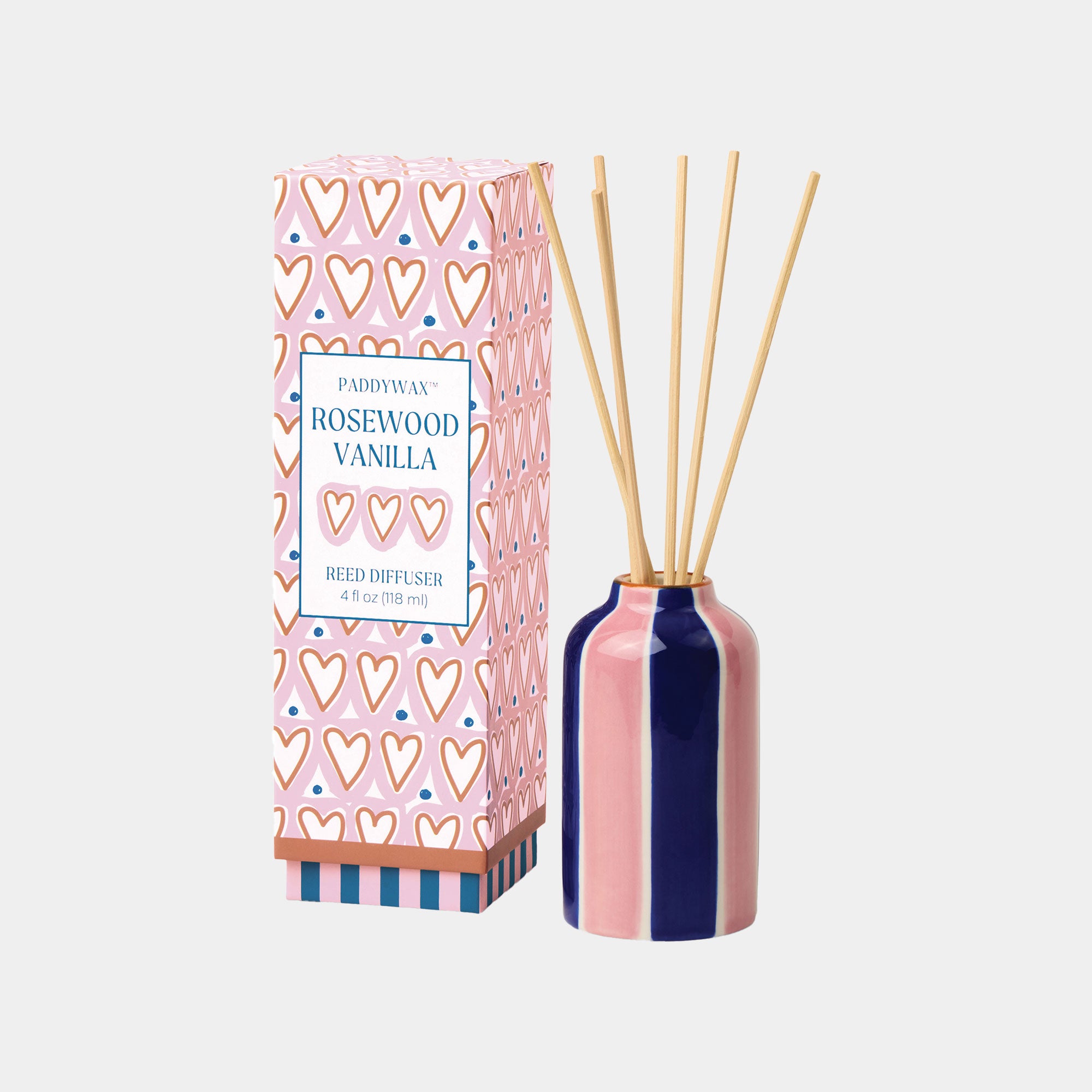 Paddywax - A Dopo Hearts Rosewood & Vanilla Reed Diffuser 118ml