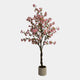 Artificial Cherry Blossom Tree in Brown Pot - Realistic Faux Indoor Plant
