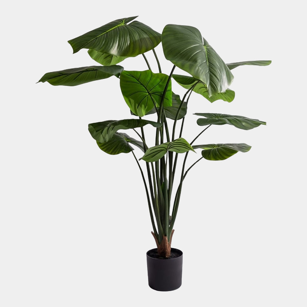 Artificial Philodendron Tree in Black Pot - Realistic Faux Indoor Plant