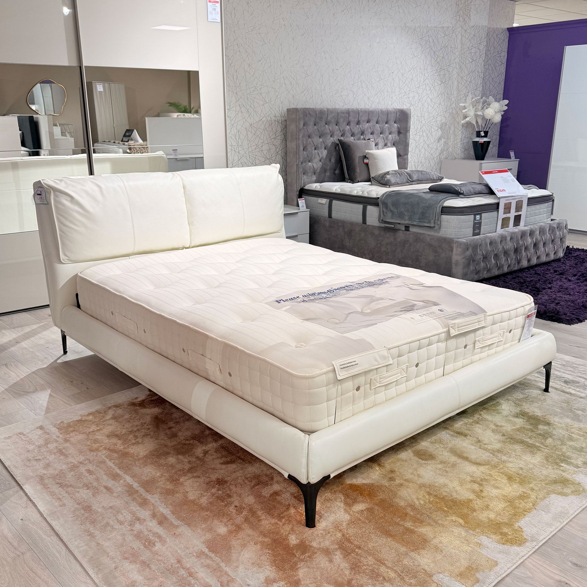 Starlight - King Bedframe In Full Leather - Item As Pictured