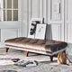 Footstool In Leather Grade B