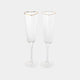 Amore - Heart Shaped Flute Glasses, Set of 2