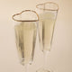 Amore - Heart Shaped Flute Glasses, Set of 2