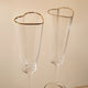 Amore - Heart Shaped Flute Glasses, Set of 2
