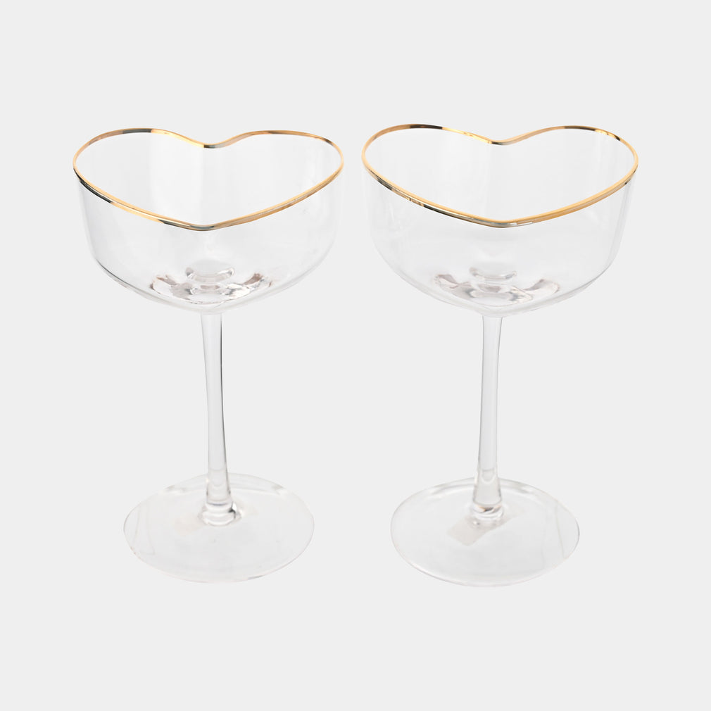 Amore - Heart Shaped Martini Glasses, Set of 2