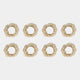 Gold Pearl Napkin Rings Set of 8 – Christmas Dining Table Décor