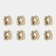 Gold Pearl Napkin Rings Set of 8 – Christmas Dining Table Décor