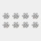 Silver Snowflake Napkin Rings Set of 8 – Christmas Dining Table Décor
