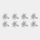 Silver Snowflake Napkin Rings Set of 8 – Christmas Dining Table Décor
