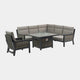 Key Largo - Corner Garden Dining Set With Firepit & High Backs