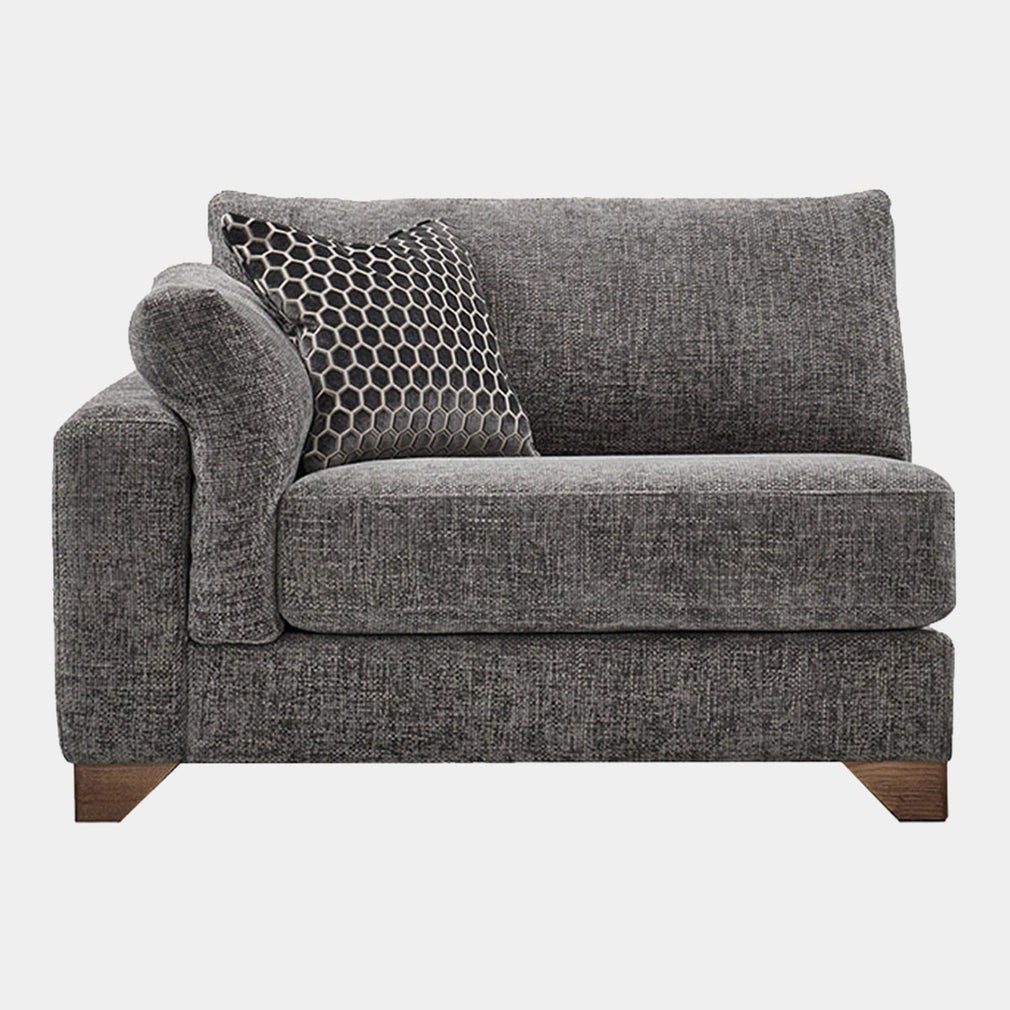 Linara - Large Static End Sofa LHF Arm In Aqua Clean Fabric